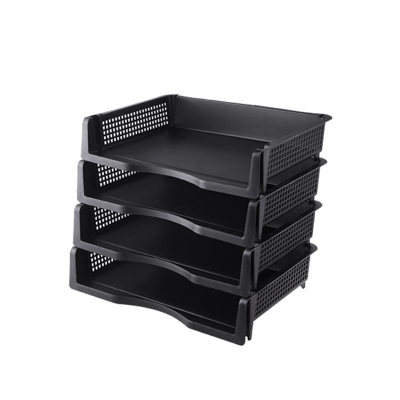 Document Holder Stand - 1/3PCS แฟ้มเอกสารพลาสติกแบบถอดได้สำหรับสำนักงาน ชั้นวางเอกสารหลายชั้น กล่องจัดระเบียบเอกสารบนโต๊ะทำงาน