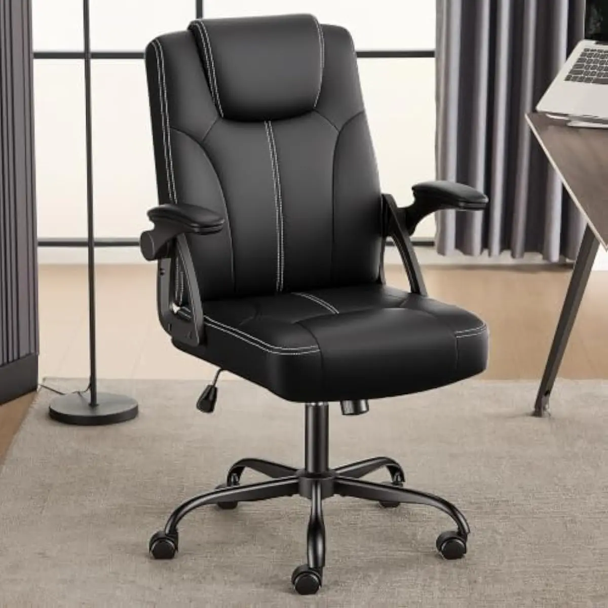 Ergonomic Office Chair - เก้าอี้สำนักงานผู้บริหารที่ออกแบบตามหลักสรีรศาสตร์ พร้อมฐานหมุนได้ 360 องศา และปรับเอนได้สูงสุด 125