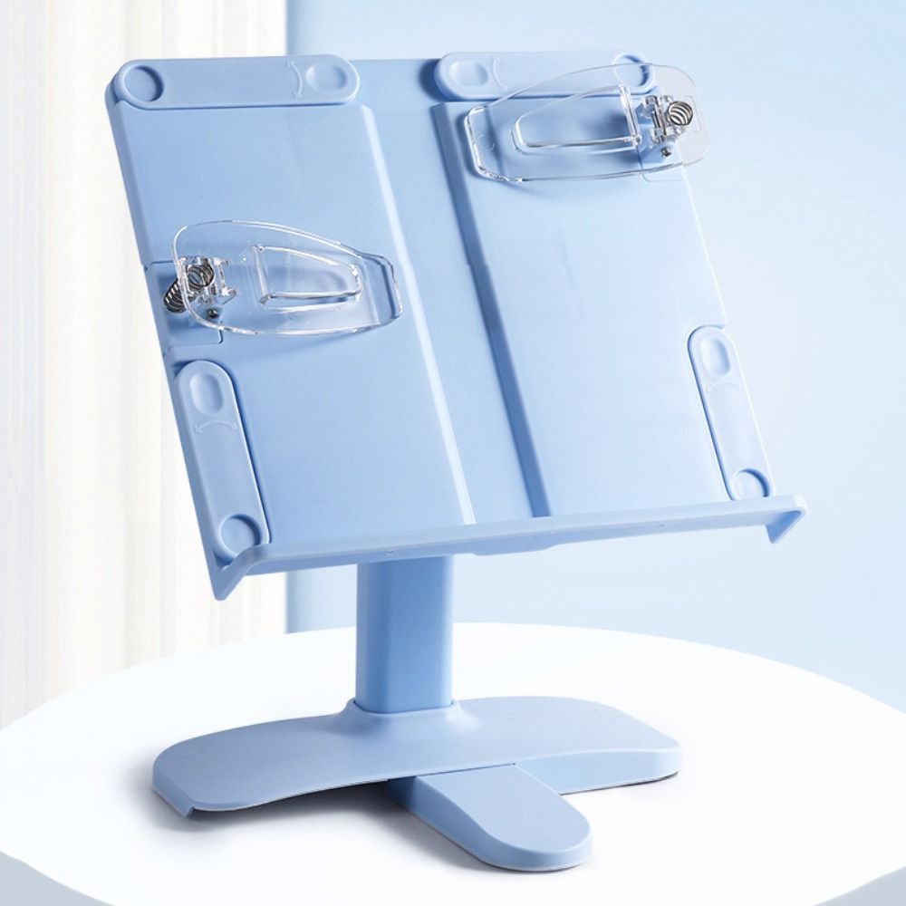 Document Holder Stand - ขาตั้งหนังสือแบบปรับระดับความสูงได้ พับได้ พร้อมคลิปหนีบหน้ากระดาษ ขาตั้งตำราอาหาร ปรับได้ตามหลักสรีรศาสตร์ ขยายได้