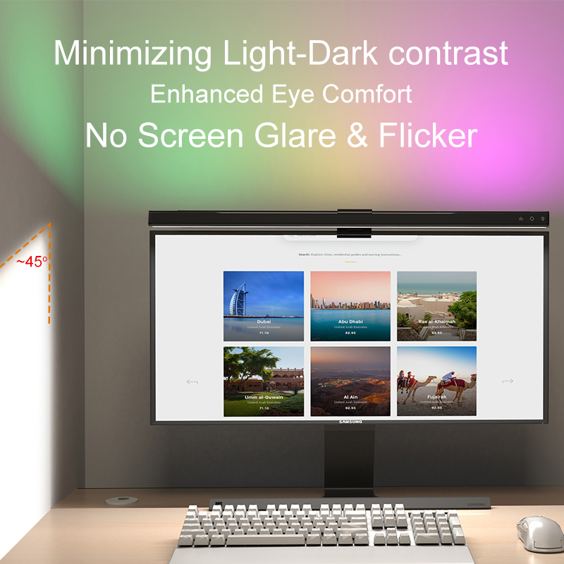 ไฟ LED RGB ขนาด 60/80 ซม. สำหร - Home Office Work Table บทวิจารณ์และราคา