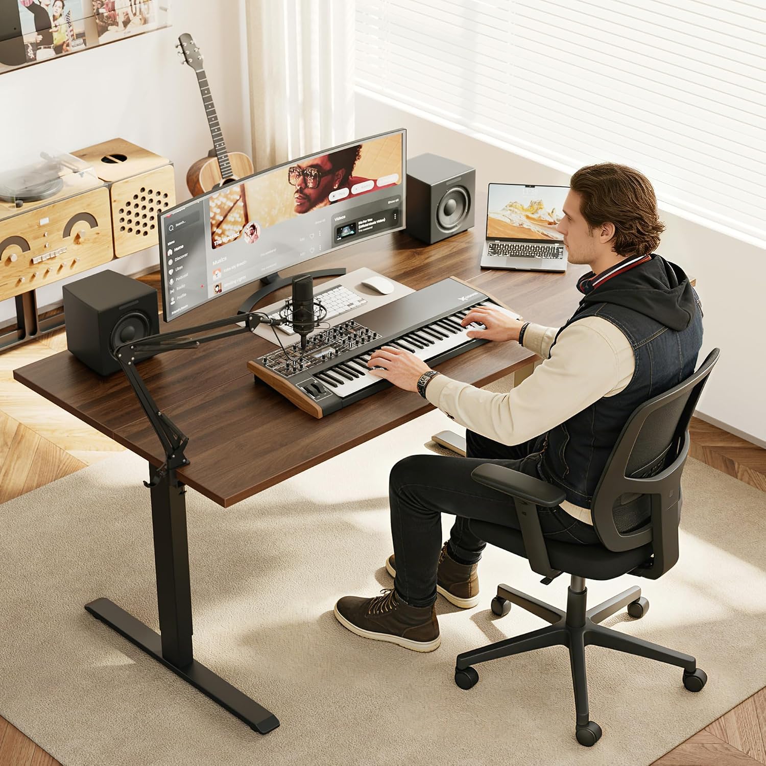 โต๊ะทำงานไฟฟ้าแบบยืน ปรับระดับ - Home Office Work Table บทวิจารณ์และราคา