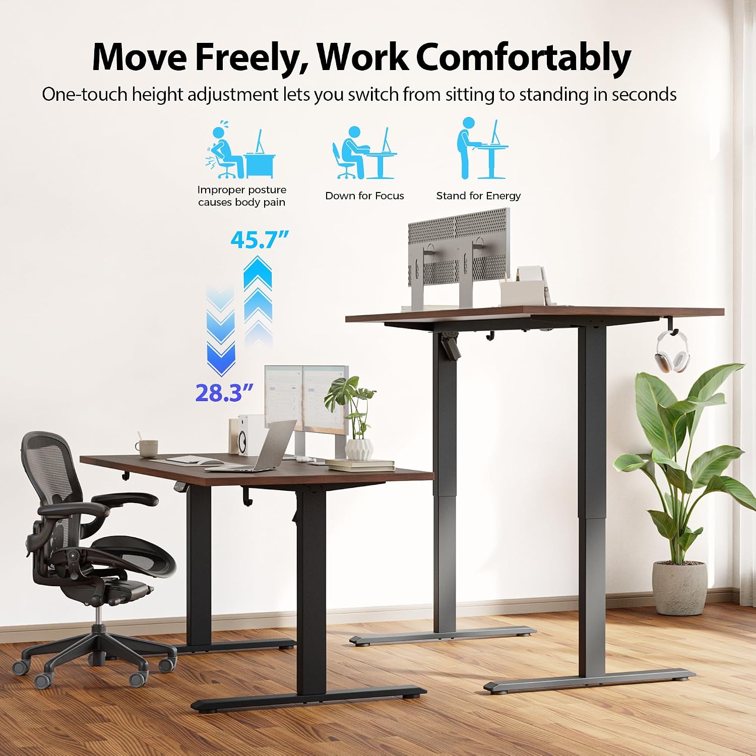 โต๊ะทำงานไฟฟ้าแบบยืน ปรับระดับ - Home Office Work Table บทวิจารณ์และราคา