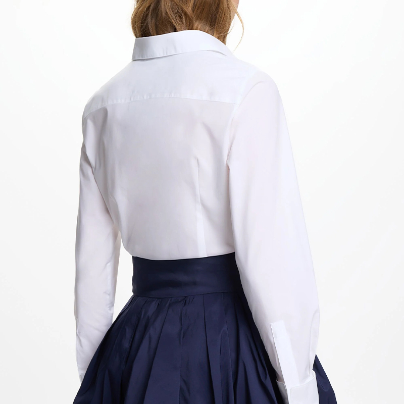 เสื้อเชิ้ตผู้หญิง CH สีขาว ปกเ - Home Office Logo บทวิจารณ์และราคา