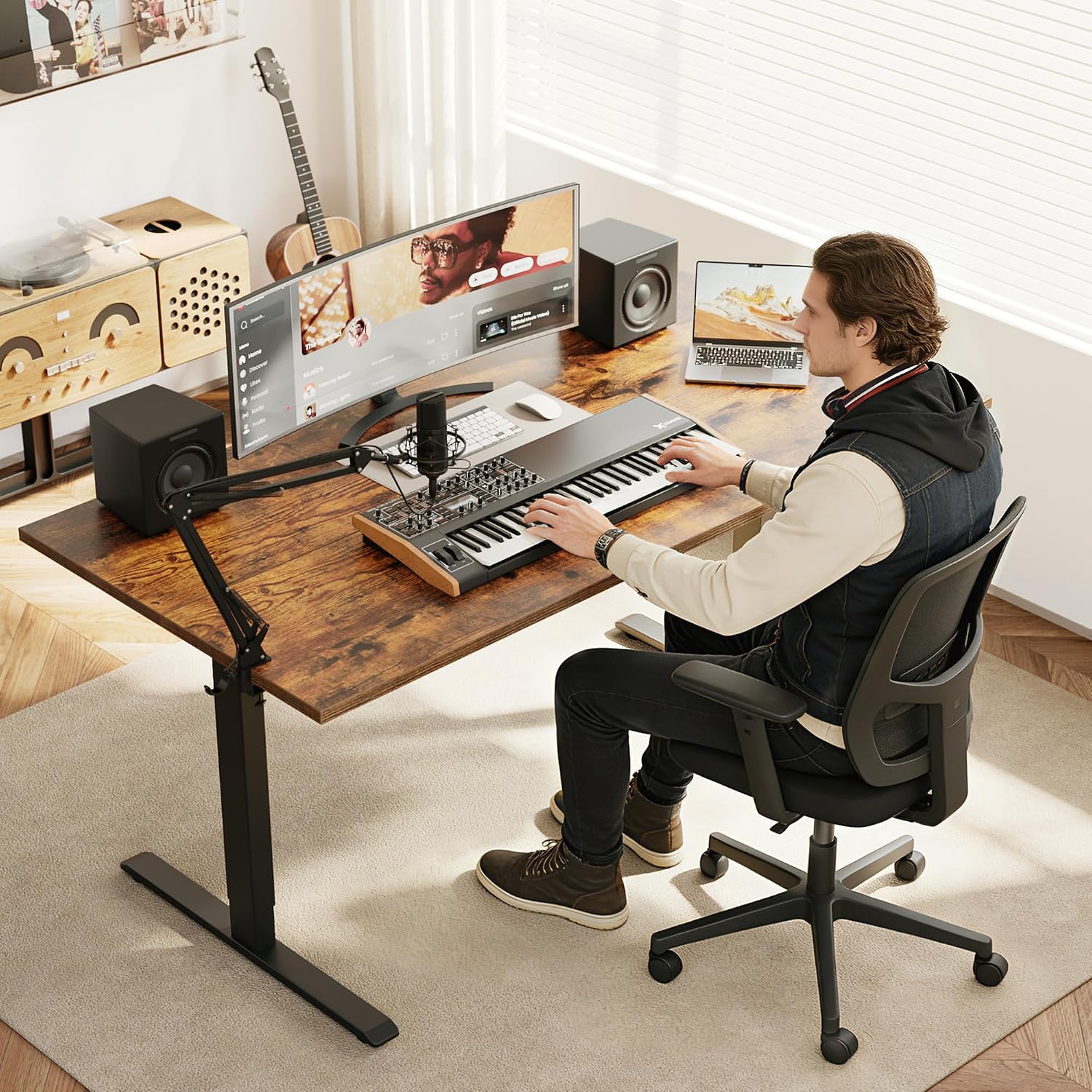 โต๊ะทำงานไฟฟ้าแบบยืน ปรับระดับ - Home Office Work Table บทวิจารณ์และราคา