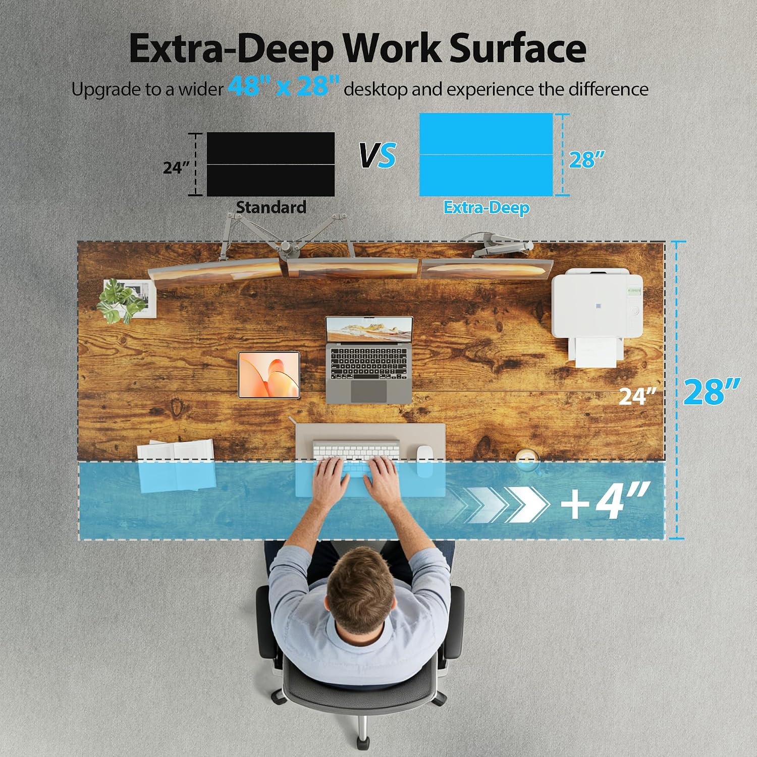 โต๊ะทำงานไฟฟ้าแบบยืน ปรับระดับ - Home Office Work Table บทวิจารณ์และราคา