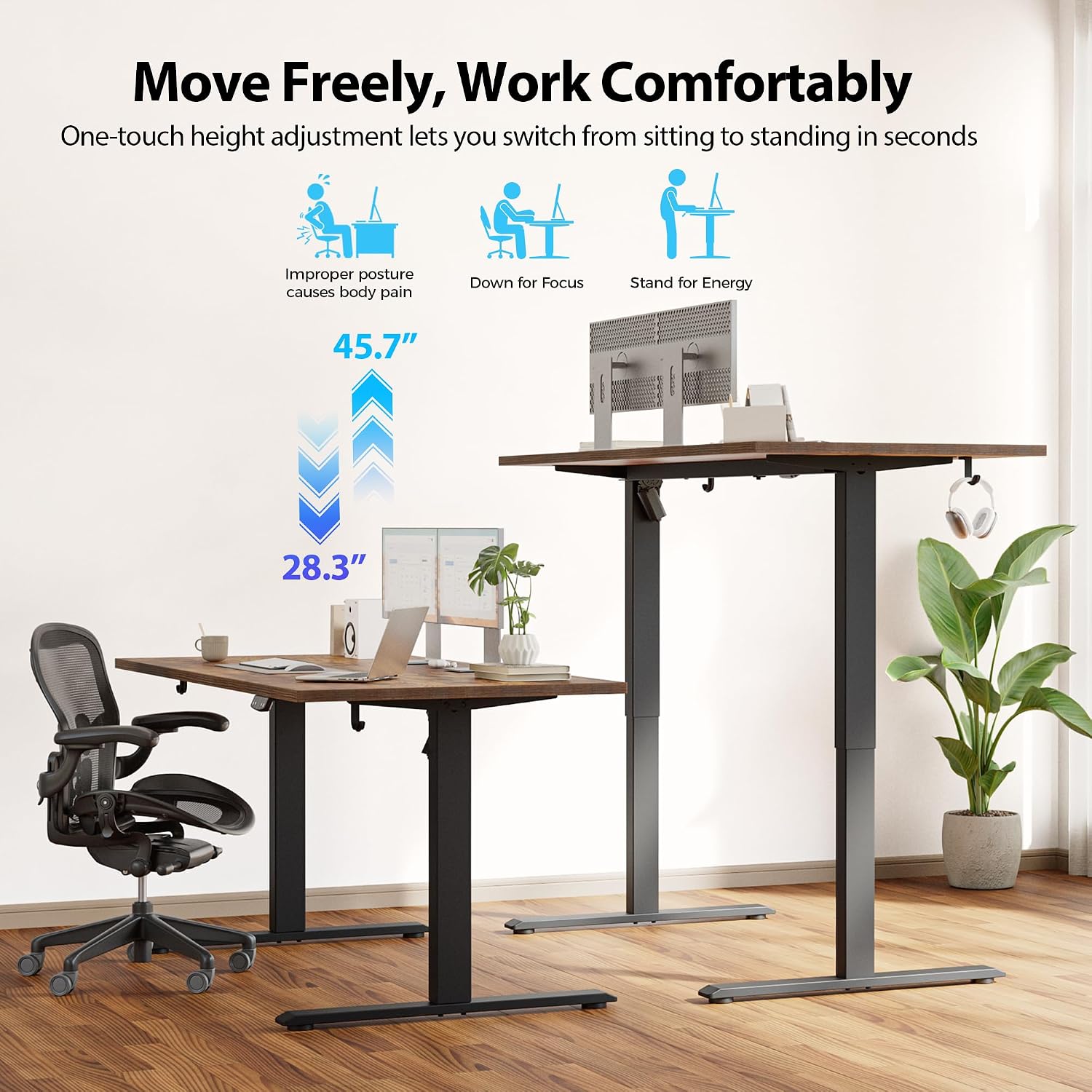 โต๊ะทำงานไฟฟ้าแบบยืน ปรับระดับ - Home Office Work Table บทวิจารณ์และราคา