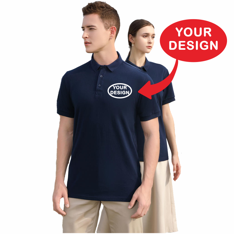 ฤดูร้อนผ้าฝ้ายเสื้อโปโลโลโก้กา - Home Office Logo บทวิจารณ์และราคา