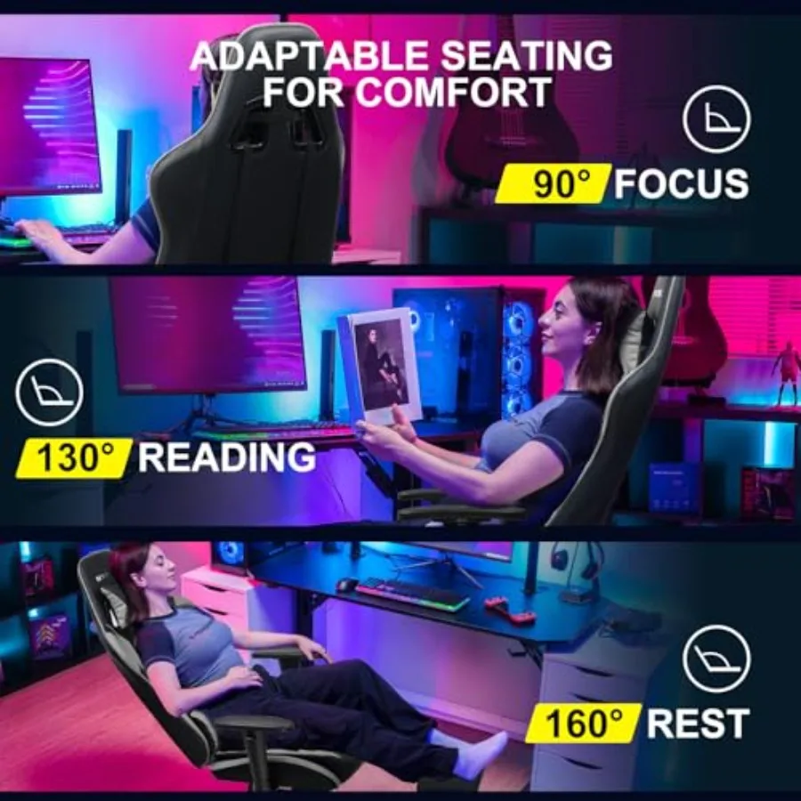 เก้าอี้เกมมิ่งพร้อมที่พักเท้า  - Ergonomic Office Chair บทวิจารณ์และราคา