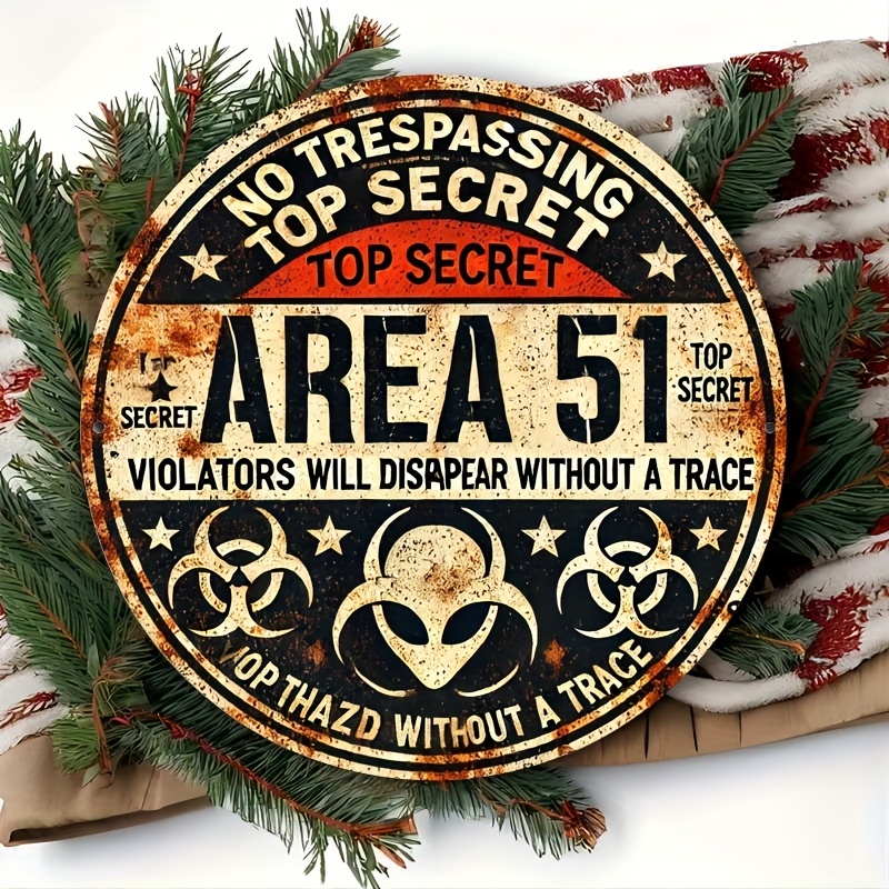 ป้ายโลหะวินเทจ Area 51 - สัญลั - Home Office Logo บทวิจารณ์และราคา