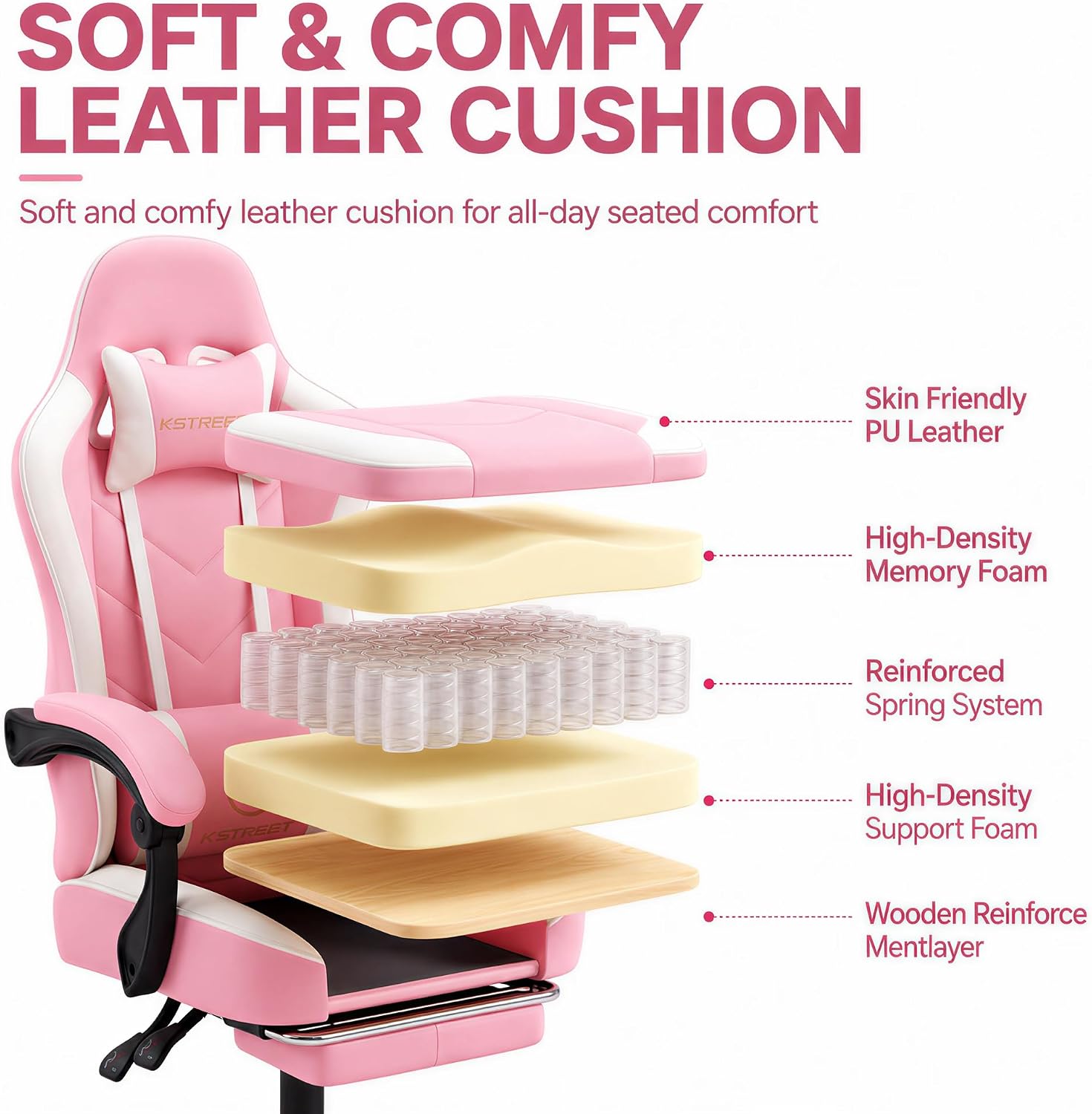 เก้าอี้เกมมิ่งพนักพิงสูงตามหลั - Ergonomic Office Chair บทวิจารณ์และราคา