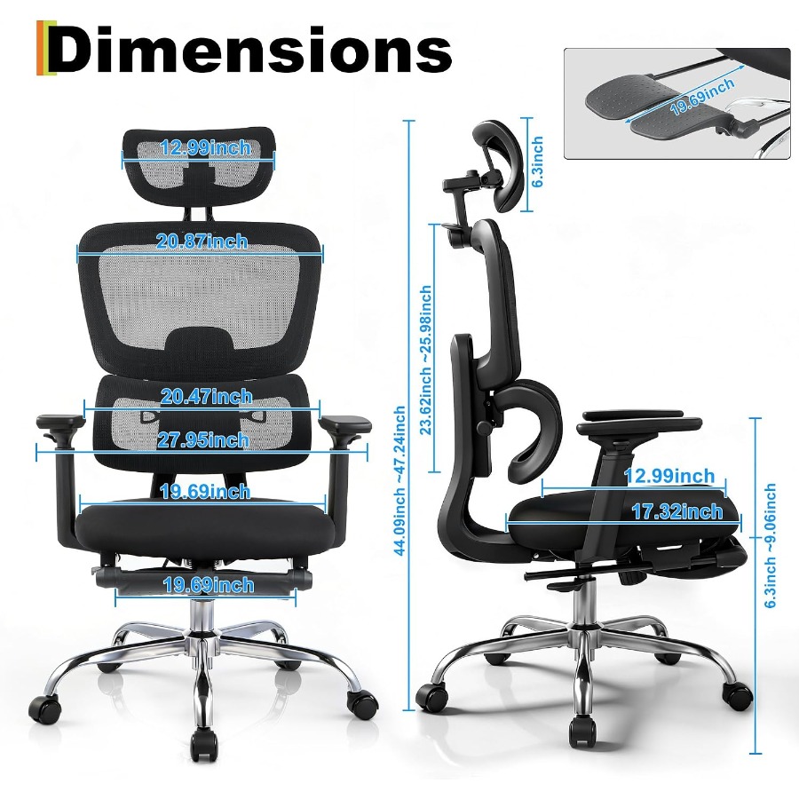 เก้าอี้เกมมิ่งตาข่ายเพื่อสุขภา - Ergonomic Office Chair บทวิจารณ์และราคา