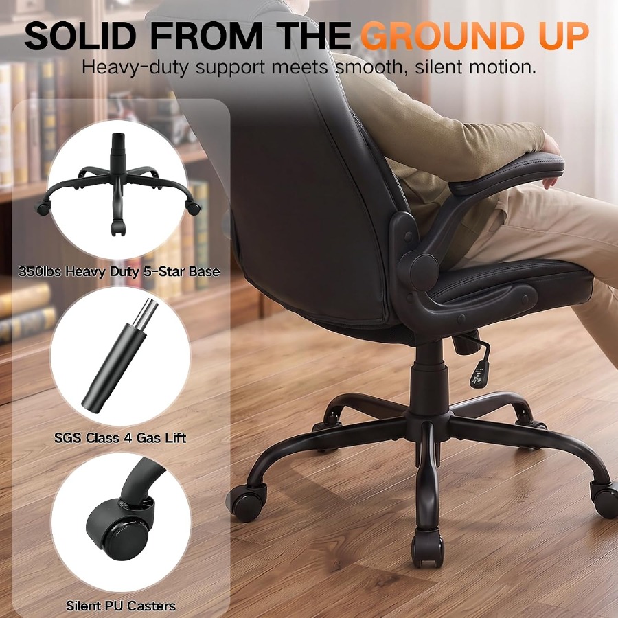 เก้าอี้สำนักงาน PU พร้อมที่พัก - Home Office Or บทวิจารณ์และราคา